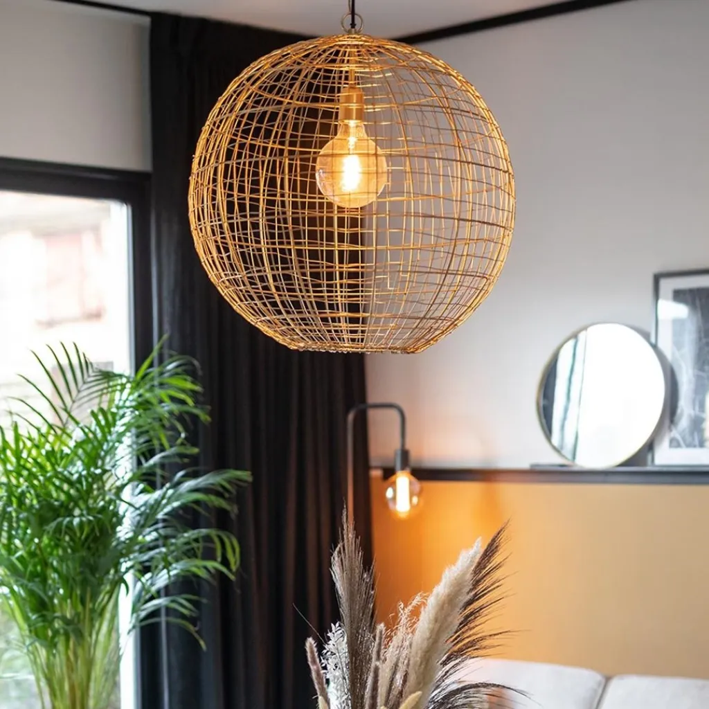 Straluma Light & Living hanglamp Mirana goud> Eettafellampen|Draadlampen