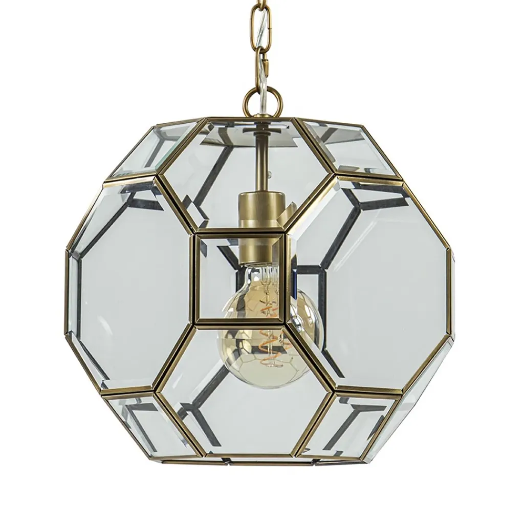 Straluma Light & Living hanglamp Lennox brons met helder glas> Light and Living|Keukenverlichting