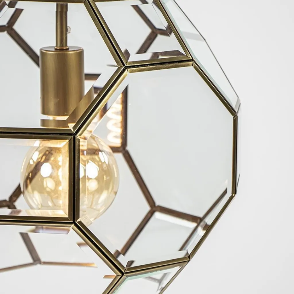 Straluma Light & Living hanglamp Lennox brons met helder glas> Light and Living|Keukenverlichting