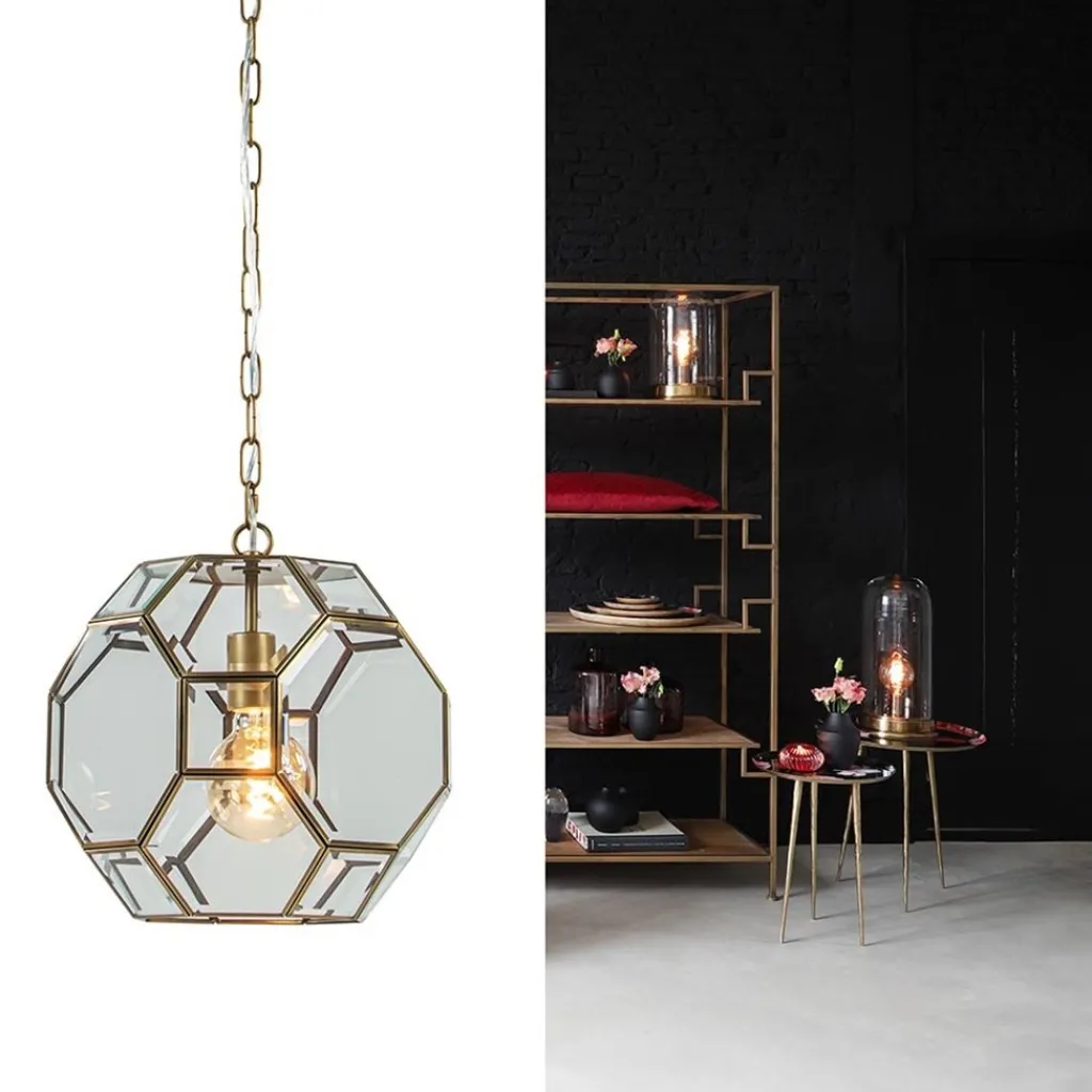 Straluma Light & Living hanglamp Lennox brons met helder glas> Light and Living|Keukenverlichting
