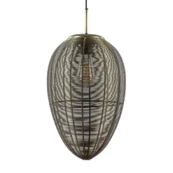 Straluma Light and Living hanglamp Yaelle antiek brons met zwart> Draadlampen|Light and Living