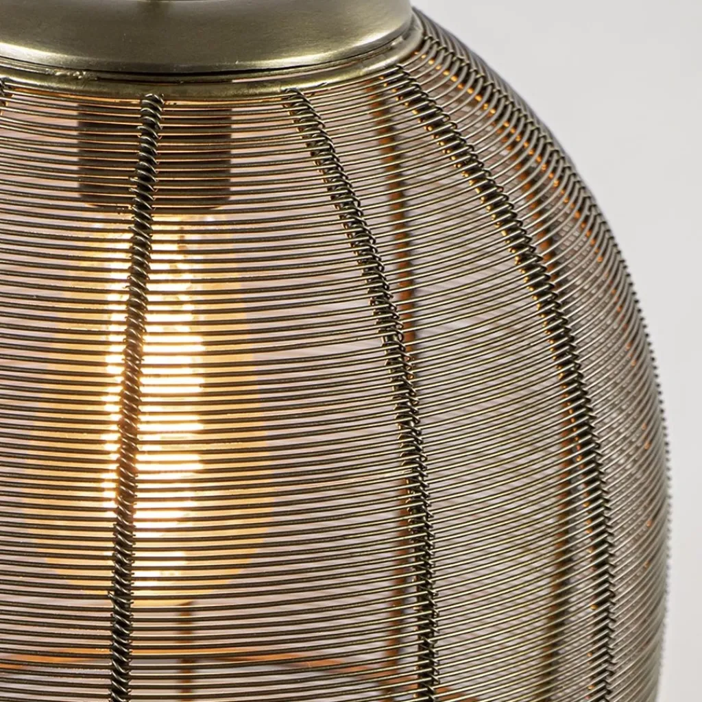 Straluma Light and Living hanglamp Yaelle antiek brons met zwart> Draadlampen|Light and Living