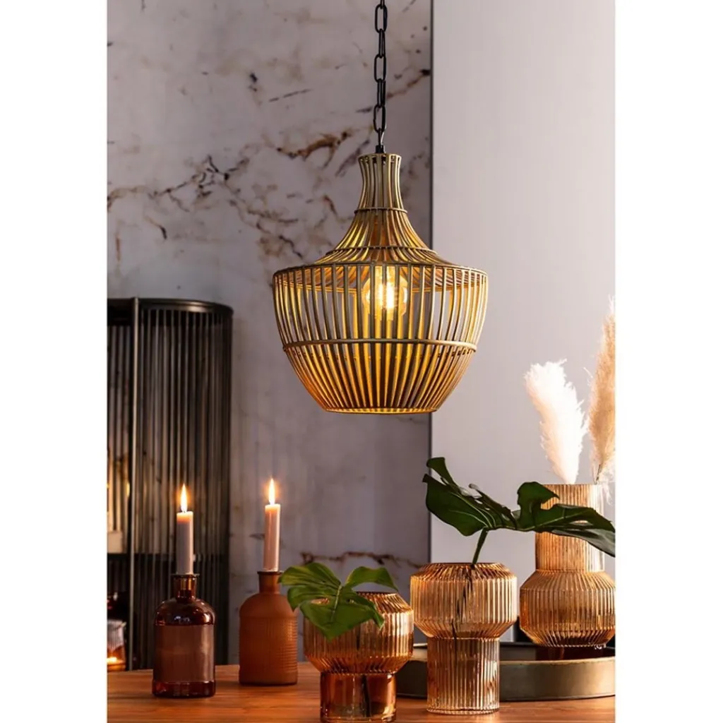 Straluma Light and Living hanglamp Stella antiek brons met zwart> Light and Living|Keukenverlichting