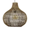 Straluma Light and Living hanglamp Pacino donker rotan> Eettafellampen|Light and Living