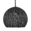 Straluma Light and Living hanglamp Sinula mat zwart 45 cm> Light and Living|Eetkamerverlichting