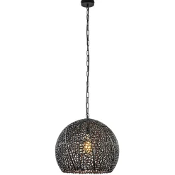 Straluma Light and Living hanglamp Sinula mat zwart 45 cm> Light and Living|Eetkamerverlichting