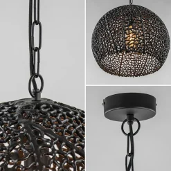 Straluma Light and Living hanglamp Sinula mat zwart 45 cm></noscript> Light and Living|Eetkamerverlichting