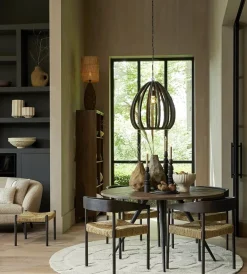 Straluma Light and Living hanglamp Barsia wood dark brown><noscript><img width=