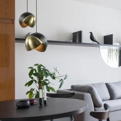 Straluma Light and Living hanglamp Namco zwart met antiek brons><noscript><img width=