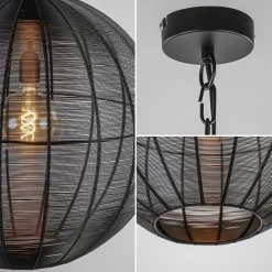 Straluma Light and Living hanglamp Amarah rond mat zwart><noscript><img width=