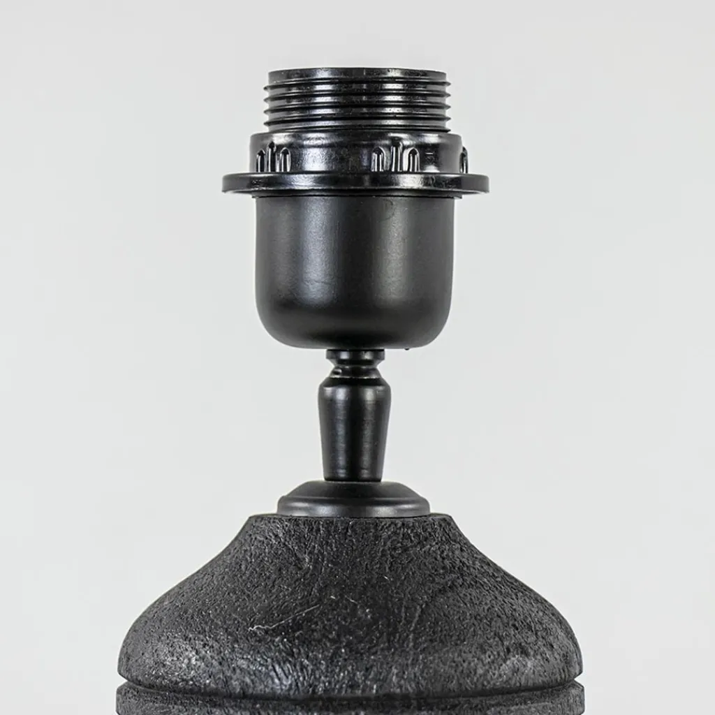 Straluma Light and Living lampvoet Paolo zwart hout excl. kap> Lampenvoeten|Light and Living