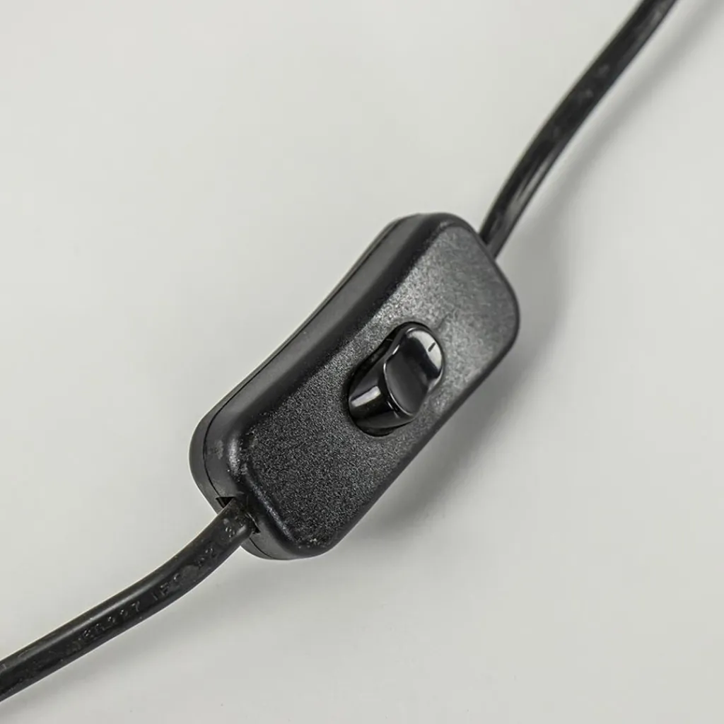 Straluma Light and Living lampvoet Paolo zwart hout excl. kap> Lampenvoeten|Light and Living