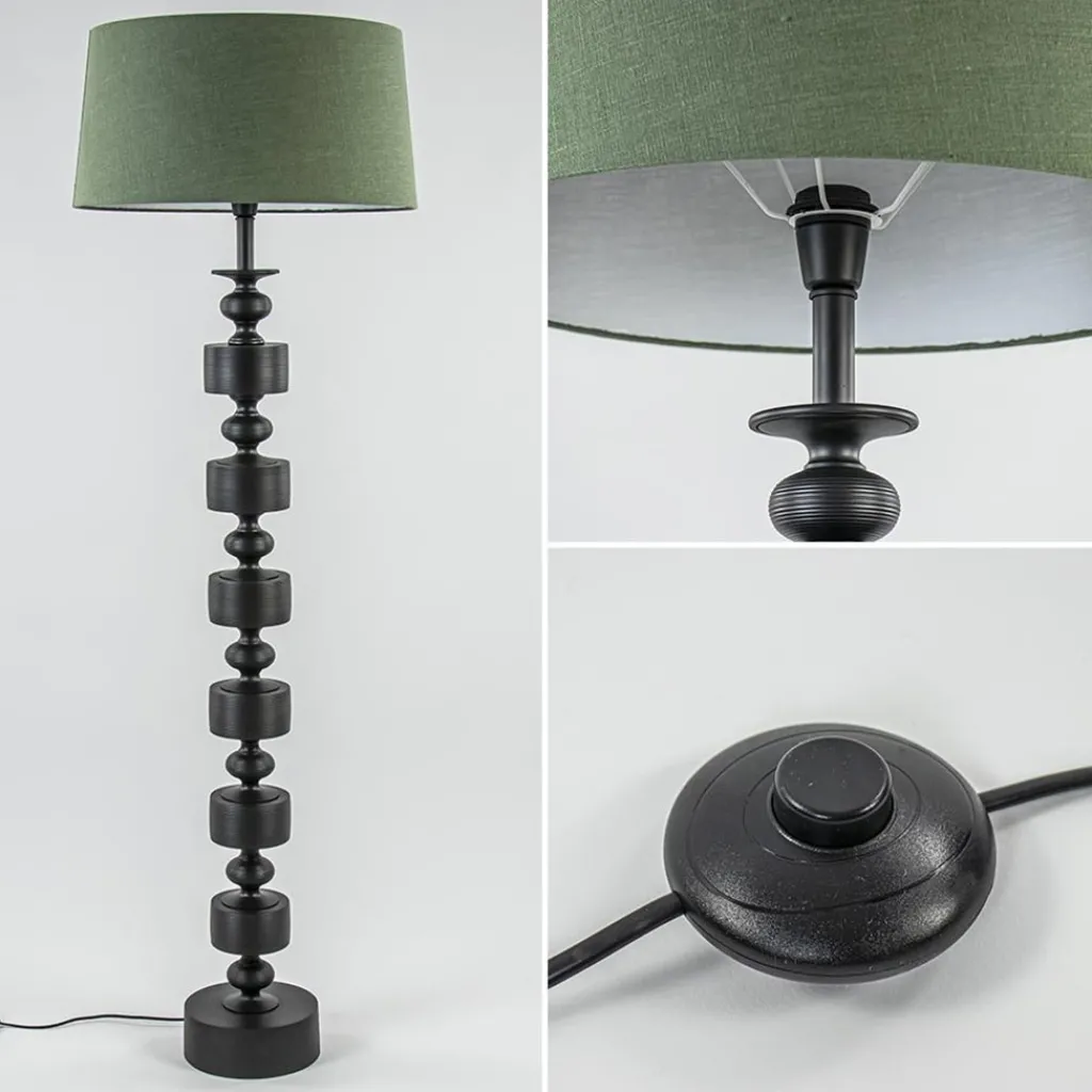 Straluma Light and Living lampvoet Gody mat zwart> Vloerlampen|Lampenvoeten