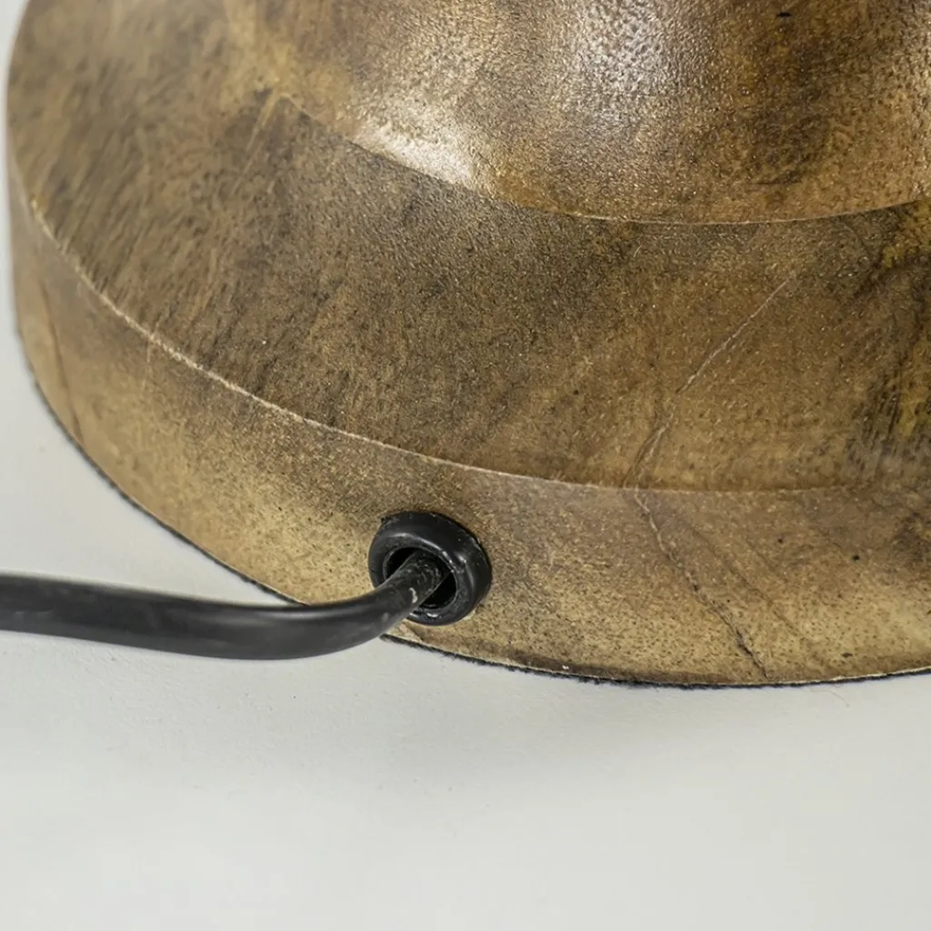 Straluma Light and Living lampvoet Jovany wood oil brown> Tafellampen|Lampenvoeten