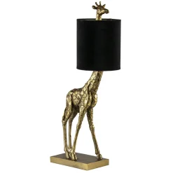 Straluma Light and Living tafellamp Giraffe klein antiek brons/velvet zwart> Tafellampen|Light and Living