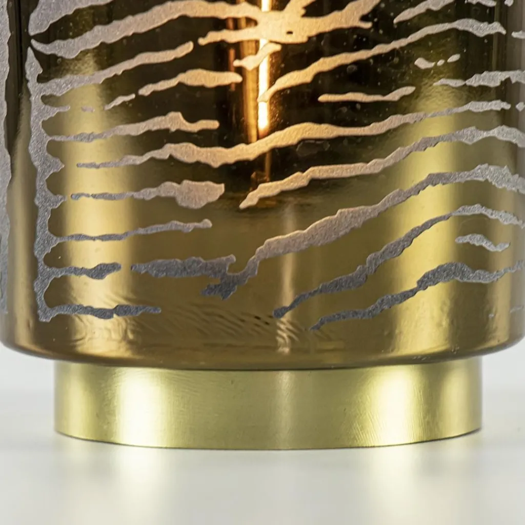 Straluma Light and living tafellamp grijs goud op batterijen Zebra> Tafellampen|Light and Living