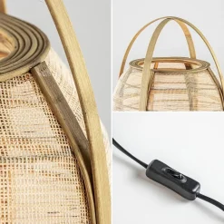 Straluma Light and Living tafellamp Jacinto naturel 60 cm></noscript> Light and Living|Woonkamerlampen