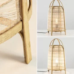 Straluma Light and Living tafellamp Jacinto naturel 60 cm></noscript> Light and Living|Woonkamerlampen