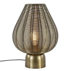 Straluma Light and Living tafellamp Suneko antiek brons> Draadlampen|Light and Living