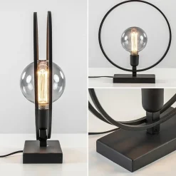 Straluma Light and Living tafellamp Rudra mat zwart><noscript><img width=