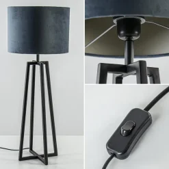 Straluma Light and Living tafellamp Miley mat zwart></noscript> Lampenvoeten|Light and Living