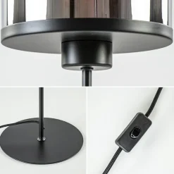 Straluma Light and Living tafellamp Maverick zwart met smoke glas><noscript><img width=