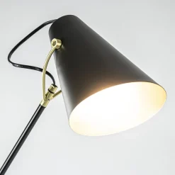 Straluma Light and Living vloerlamp Barre zwart met goud verstelbaar></noscript> Vloerlampen|Leeslampen