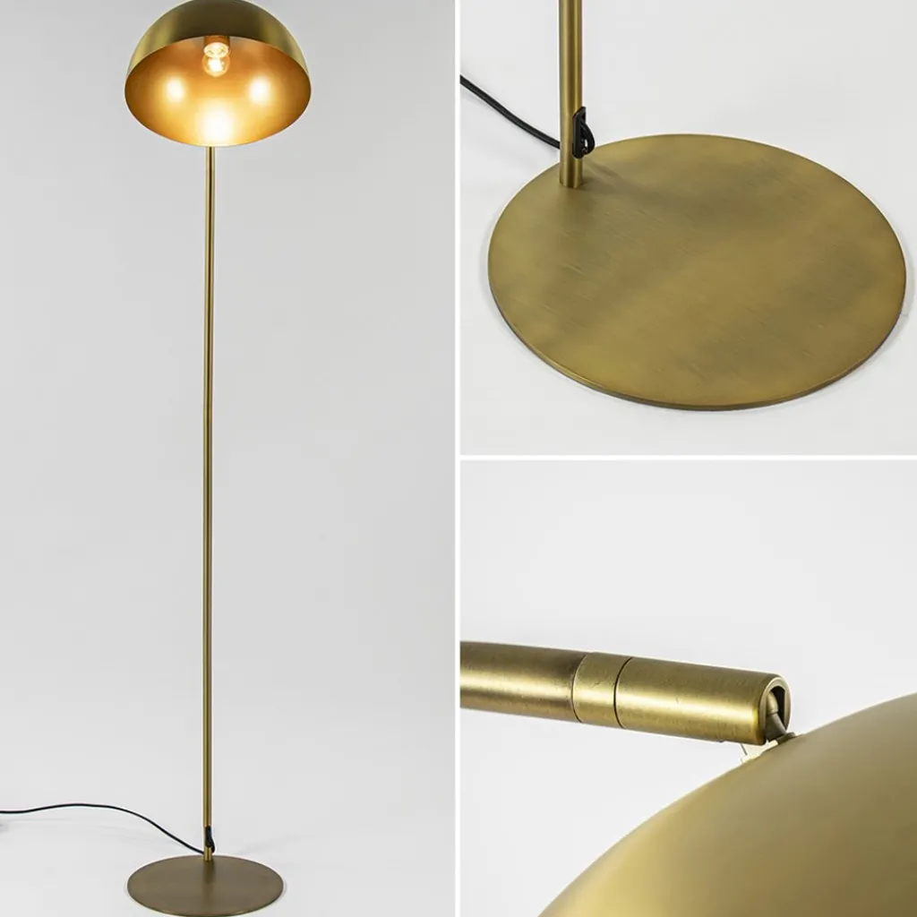 Straluma Light and Living vloerlamp Mette antiek brass> Vloerlampen|Light and Living