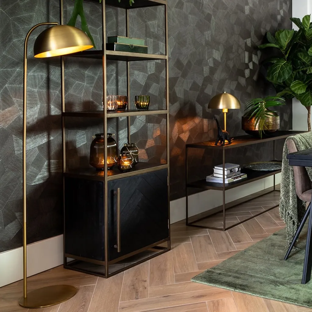 Straluma Light and Living vloerlamp Mette antiek brass> Vloerlampen|Light and Living