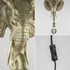 Straluma Light and Living wandlamp Elephant licht goud><noscript><img width=