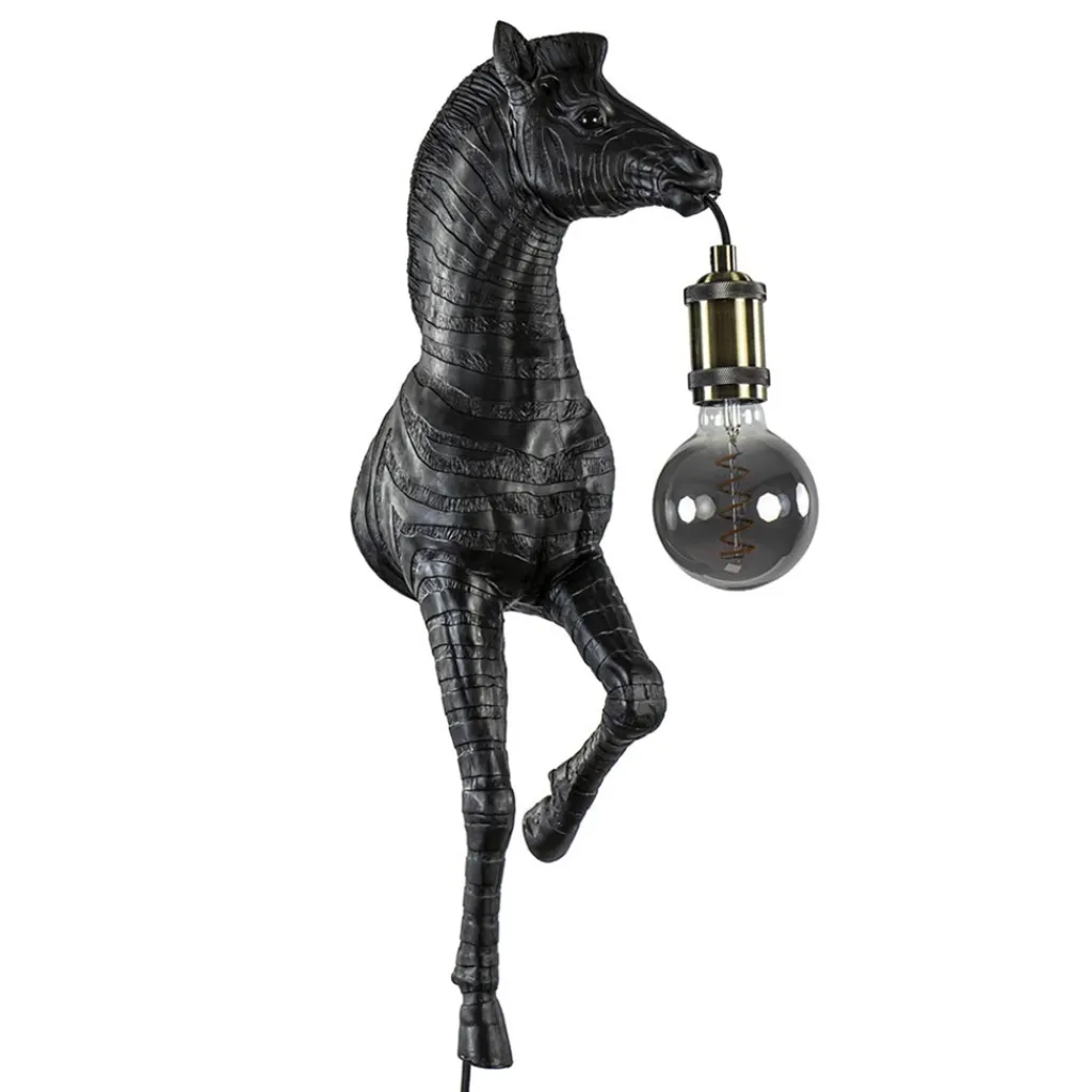 Straluma Light and Living wandlamp Zebra mat zwart> Light and Living|Botanische Verlichting