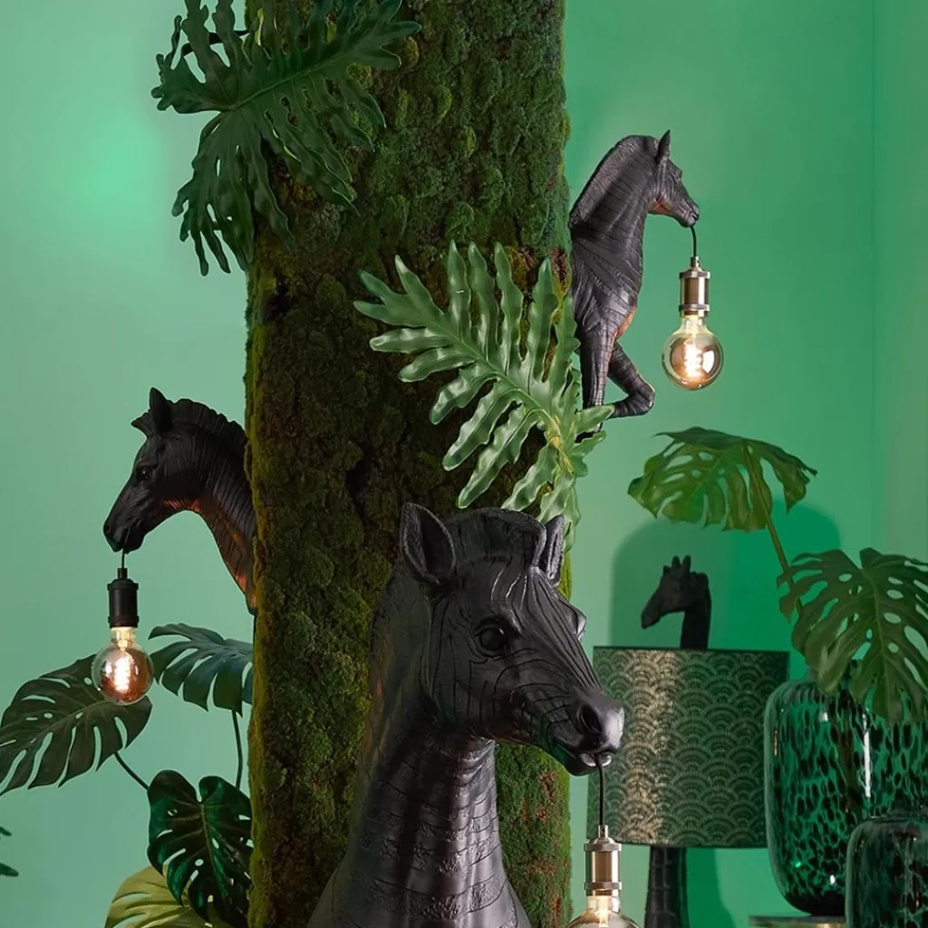 Straluma Light and Living wandlamp Zebra mat zwart> Light and Living|Botanische Verlichting