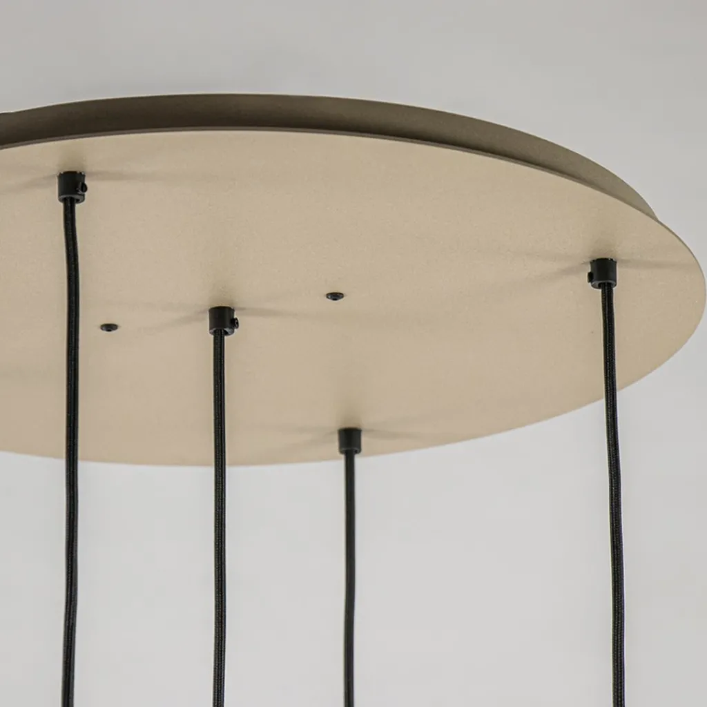 Straluma Luxe hanglamp 5-lichts rond quartz> Hanglampen|Eettafellampen