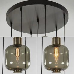Straluma Luxe 7-lichts videlamp zwart/brons met smoke glas><noscript><img width=