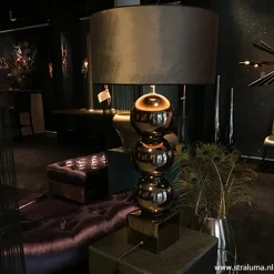 Straluma Luxe tafellamp bol brons exclusief kap></noscript> Schemerlampen|Slaapkamerlampen