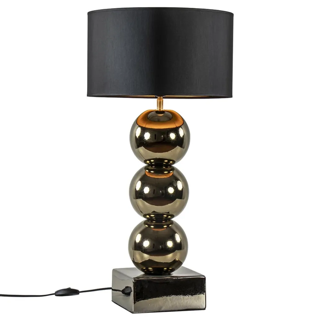 Straluma Luxe tafellamp goud inclusief kap zwart/goud> Schemerlampen|Woonkamerlampen