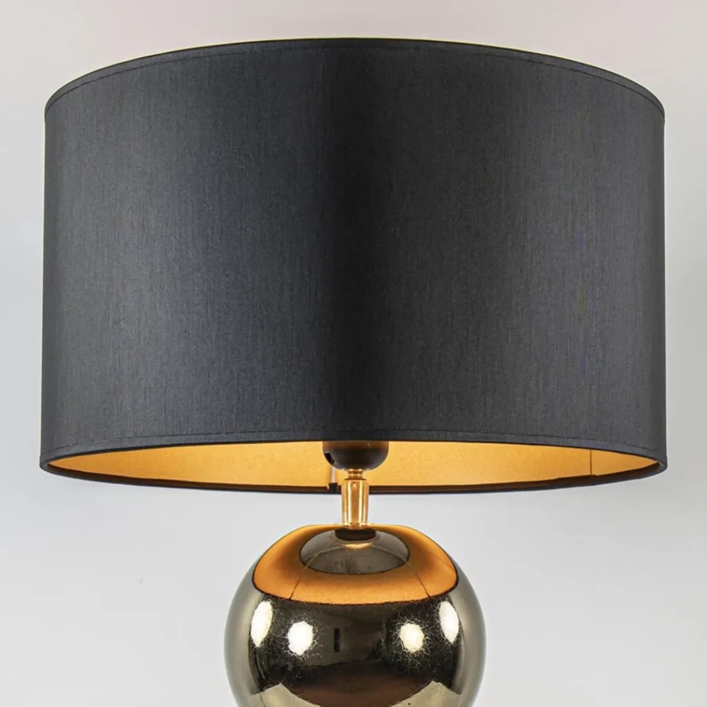 Straluma Luxe tafellamp goud inclusief kap zwart/goud> Schemerlampen|Woonkamerlampen