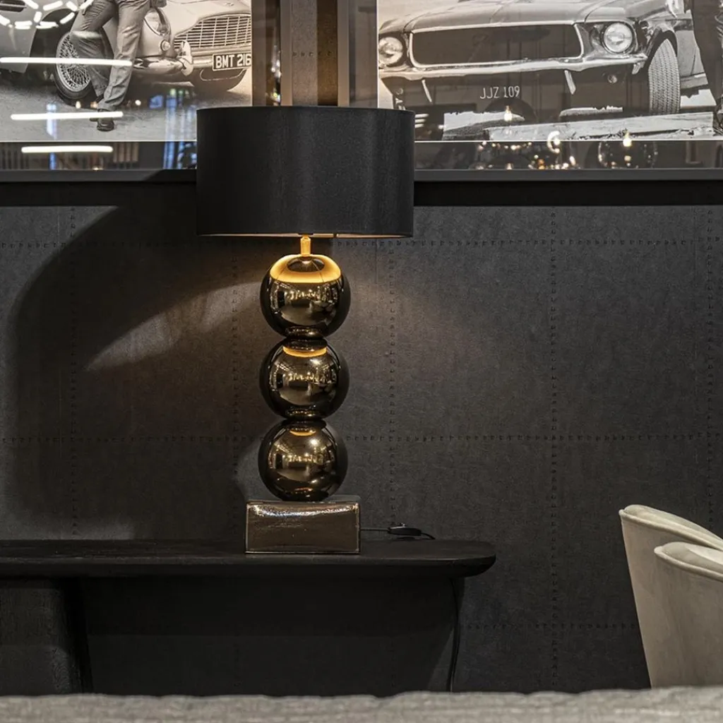 Straluma Luxe tafellamp goud inclusief kap zwart/goud> Schemerlampen|Woonkamerlampen