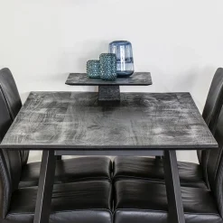 Straluma Mango houten eettafel 140x80 cm zwart><noscript><img width=
