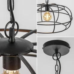Straluma Mat zwart metalen hanglamp Imelda Light and Living><noscript><img width=