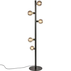 Straluma Mat zwart metalen vloerlamp met E27 fittingen> Vloerlampen|Design Verlichting
