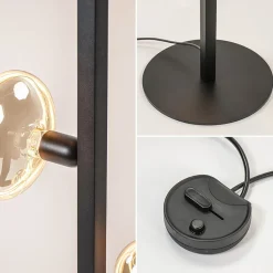 Straluma Mat zwart metalen vloerlamp met E27 fittingen></noscript> Vloerlampen|Design Verlichting