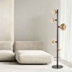 Straluma Mat zwart metalen vloerlamp met E27 fittingen></noscript> Vloerlampen|Design Verlichting