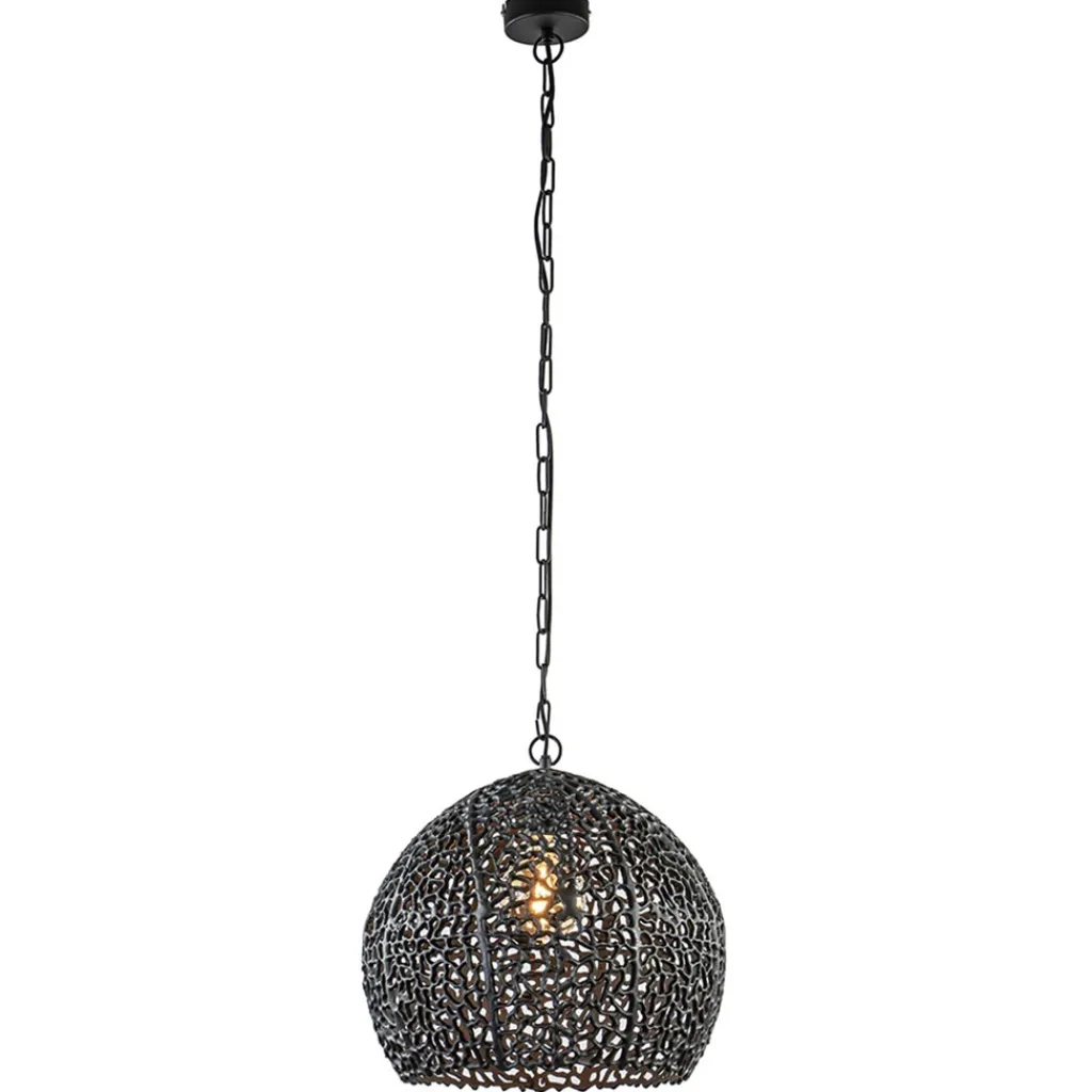 Straluma Mat zwarte hanglamp Sinula Light and Living> Light and Living|Woonkamerlampen