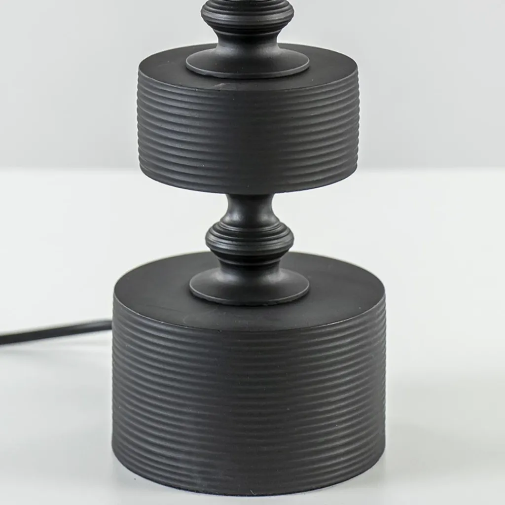 Straluma Mat zwarte lampvoet Gody exclusief kap> Lampenvoeten|Light and Living