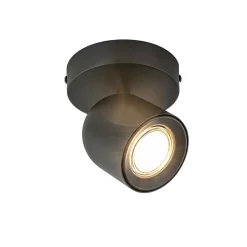 Straluma Mat zwarte opbouwspot 1-lichts verstelbaar> Plafondlampen|Opbouwspots