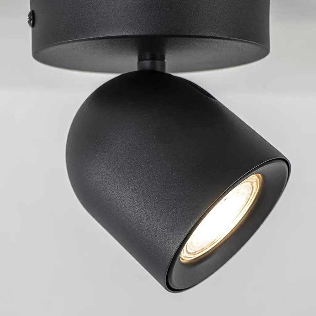 Straluma Mat zwarte opbouwspot 1-lichts verstelbaar> Plafondlampen|Opbouwspots