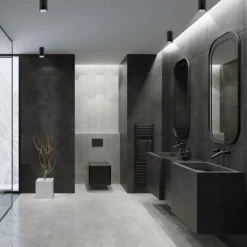 Straluma Mat zwarte opbouwspot rond IP54 badkamer/buiten><noscript><img width=