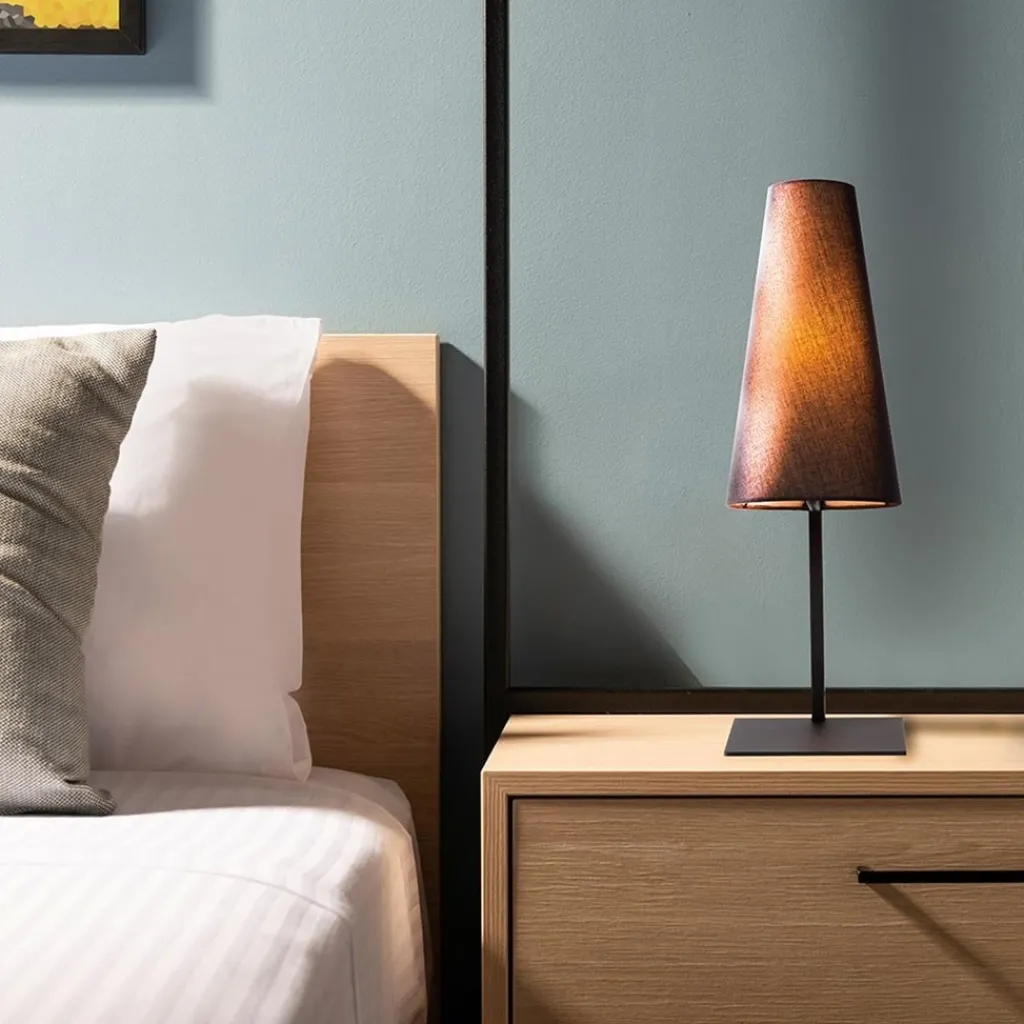 Straluma Mat zwarte tafellamp inclusief zwarte kap> Tafellampen|Schemerlampen