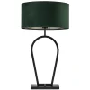 Straluma Mat zwarte tafellamp met kap velours groen> Tafellampen|Schemerlampen
